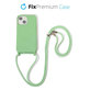 Custodia in silicone con String per iPhone 14 Plus, Green, FixPremium