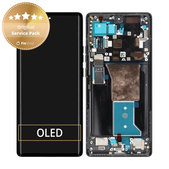 Schermo per Motorola Edge 40 Pro, Interstellar Black, Vetro touch con cornice, 5D68C21986, Genuine Service Pack