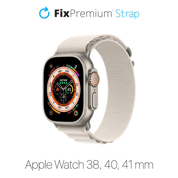Cinturino Alpine Loop per Apple Watch 38, 40 e 41mm, Starlight, FixPremium