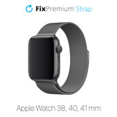 Cinturino Milanese Loop per Apple Watch 38, 40 e 41mm, Graphite, FixPremium