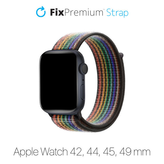 Cinturino in nylon per Apple Watch 38, 40 e 41mm, Pride, FixPremium