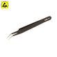 Pinzetta metallica antistatica con punta curva 115 mm, Vetus ESD-17