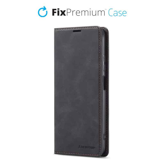 Custodia Business Wallet per iPhone 14 Plus, Black, FixPremium