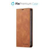 Custodia Business Wallet per iPhone 14 Pro Max, Brown, FixPremium