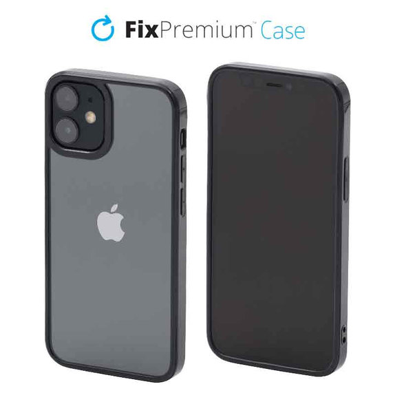Custodia Invisible per iPhone 12 mini, Black, FixPremium