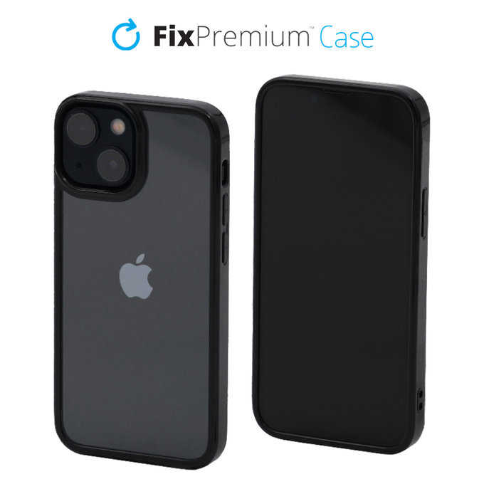 Custodia Invisible per iPhone 13 mini, Black, FixPremium