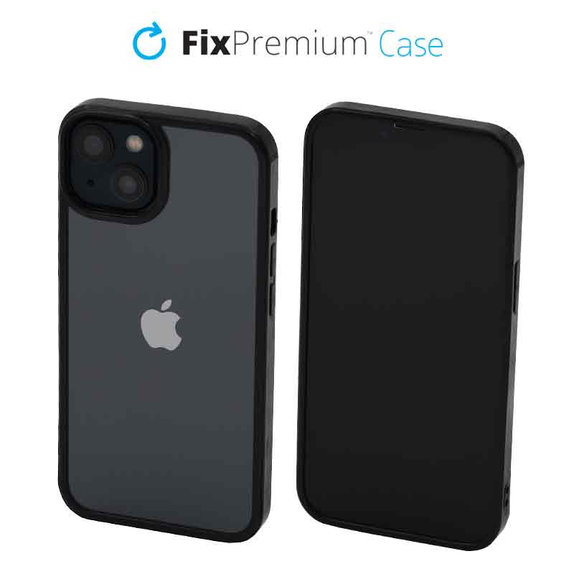 Custodia Invisible per iPhone 13, 14, Black, FixPremium