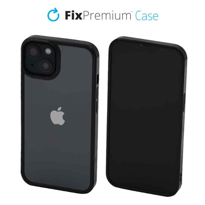 Custodia Invisible per iPhone 13, 14, Black, FixPremium