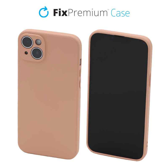 Custodia Rubber per iPhone 14 Plus, Orange, FixPremium