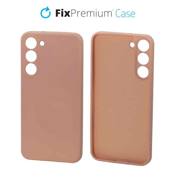 Custodia Rubber per Samsung S23 Plus, Orange, FixPremium