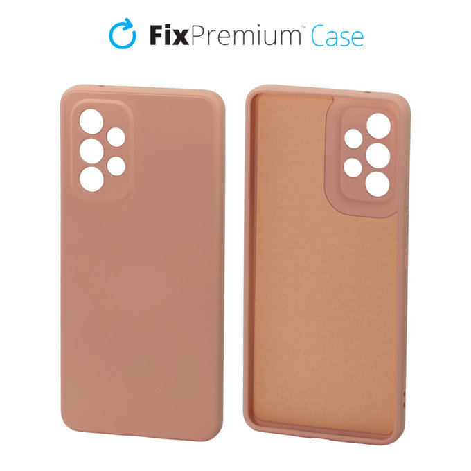 Custodia Rubber per Samsung A53 5G, Orange, FixPremium