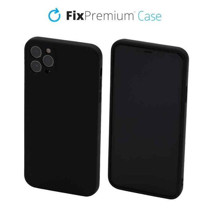 Custodia Rubber per iPhone 11 Pro Max, Black, FixPremium