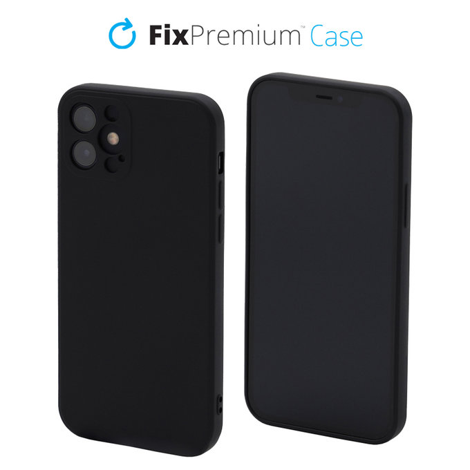 FixPremium - Custodia Rubber per iPhone 12 mini, black