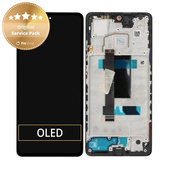 Schermo per Xiaomi Redmi Note 12 Pro 5G, Midnight Black, Vetro touch con cornice, 5600010M1600, Genuine Service Pack
