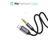 Cavo da Lightning a jack 3.5mm 1m, Black, FixPremium