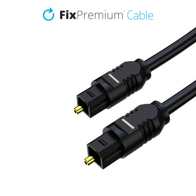 Cavo ottico audio 2m, Black, FixPremium