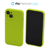 Custodia in silicone per iPhone 13, Neon Green, FixPremium