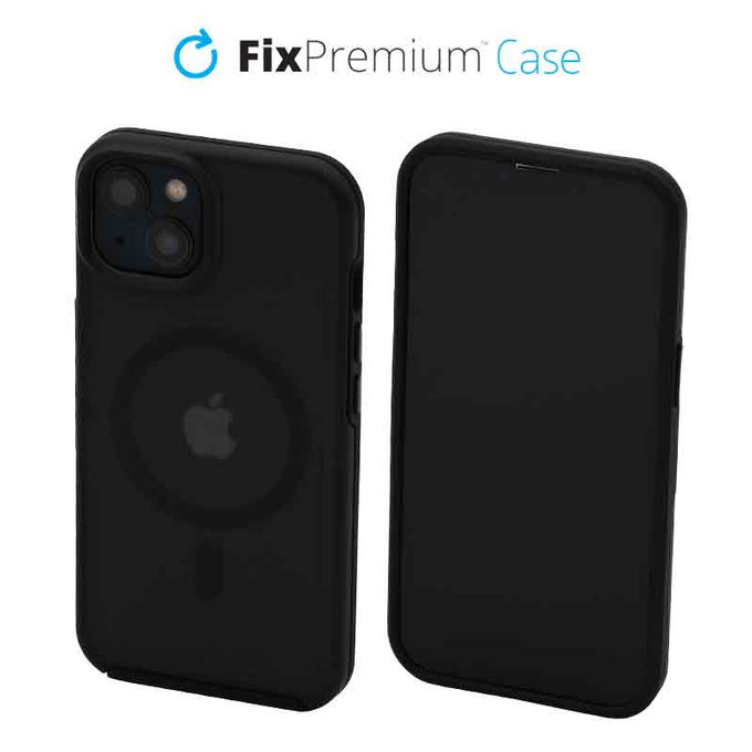 Custodia Clear con MagSafe per iPhone 14, Frost Black, FixPremium