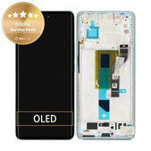 Schermo per Xiaomi 13 Lite, Lite Blue, Vetro touch con cornice, 5600040L9S00, Genuine Service Pack