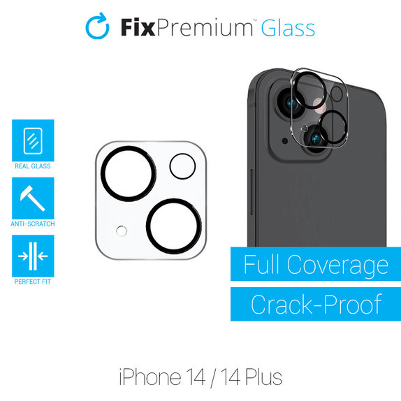 Protezione obiettivo fotocamera posteriore per iPhone 14, 14 Plus, FixPremium