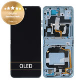 Schermo per Motorola Razr 40 Ultra, Glacier Blue, Vetro touch con cornice, 5D68C22597, Genuine Service Pack
