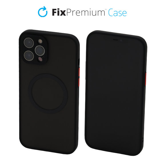 Custodia Matte con MagSafe per iPhone 12 Pro Max, nero, Black