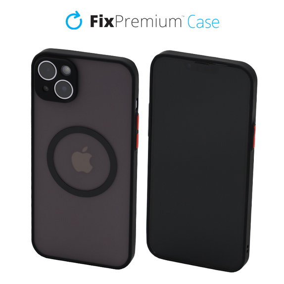 Custodia Matte con MagSafe per iPhone 13 mini, Black, FixPremium