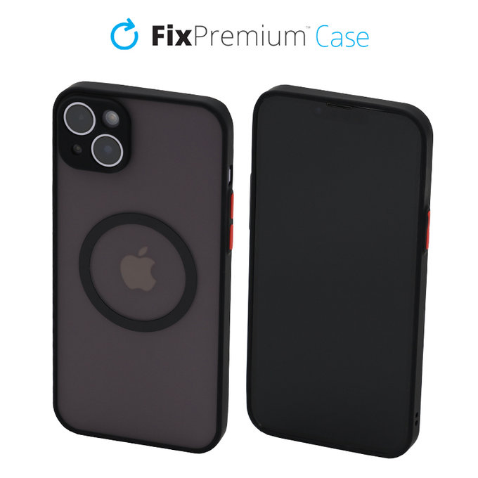 Custodia Matte con MagSafe per iPhone 13 mini, Black, FixPremium