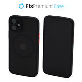 Custodia Matte con MagSafe per iPhone 12 mini, Black, FixPremium
