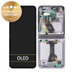 Schermo per Samsung Z Flip 5 F731B, Lavender, Vetro touch con cornice, GH82-31828C, GH82-31827C, Genuine Service Pack