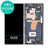 Schermo OLED per Samsung S23 Ultra S918B, Phantom Black, Vetro touch con cornice