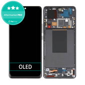 Schermo OLED per Xiaomi 12 Pro 2201122C 2201122G, Black, Vetro touch con cornice