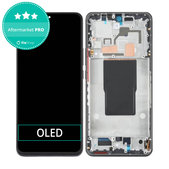 Schermo OLED per Xiaomi 12T Pro 22081212UG, Black, Vetro touch con cornice