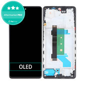 Schermo OLED per Xiaomi Redmi Note 12 Pro+ 5G, Midnight Black, Vetro touch con cornice