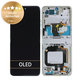 Schermo per Motorola Razr 40, Vanilla Cream, Vetro touch con cornice, 5D68C22835, Genuine Service Pack
