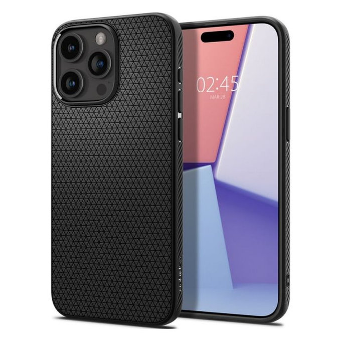 Custodia Liquid Air per iPhone 15 Pro Max, Matte Black, Spigen