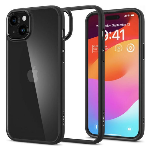 Custodia Ultra Hybrid per iPhone 15 Plus, Matte Black, Spigen