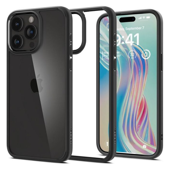 Custodia Ultra Hybrid per iPhone 15 Pro, Matte Black, Spigen