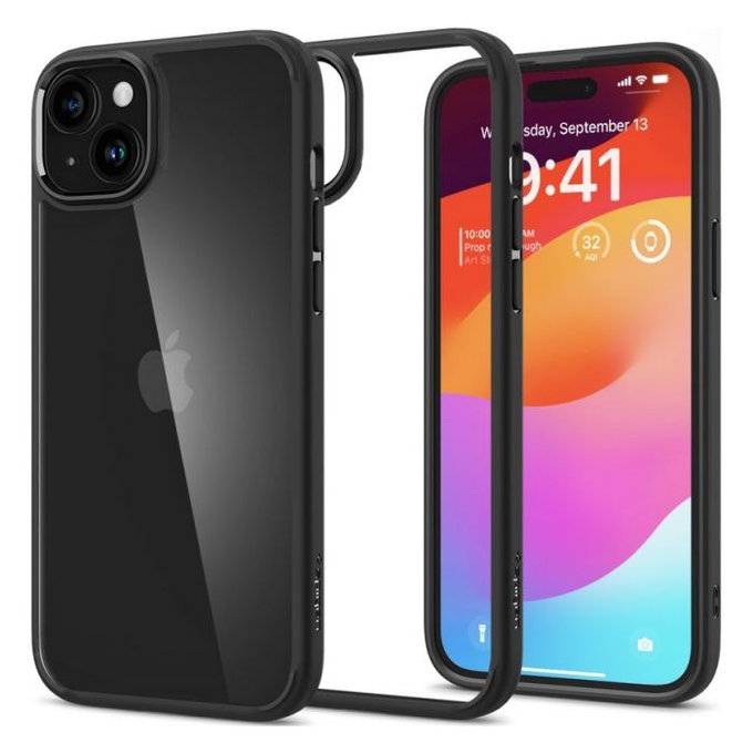 Custodia Ultra Hybrid per iPhone 15, Matte Black, Spigen