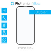 Vetro temperato FullCase per iPhone 15 Plus, FixPremium