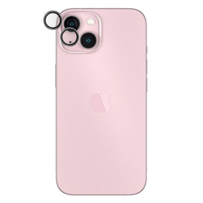 Protezione obiettivo fotocamera posteriore Hoops per iPhone 15, 15 Plus, Transparent, PanzerGlass