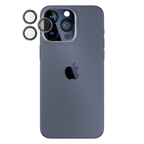 Protezione obiettivo fotocamera posteriore Hoops per iPhone 15 Pro, 15 Pro Max, Transparent, PanzerGlass