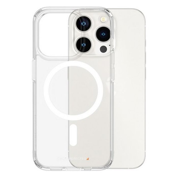 Custodia HardCase D3O con MagSafe per iPhone 15 Pro, Transparent, PanzerGlass