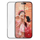 Vetro temperato UWF con aplicator per iPhone 15, Black, PanzerGlass