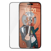 Vetro temperato UWF con aplicator per iPhone 15 Plus, Black, PanzerGlass