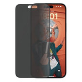 Vetro temperato UWF Privacy con aplicator per iPhone 15 Plus, Black, PanzerGlass