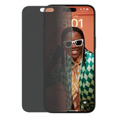 Vetro temperato UWF Privacy con aplicator per iPhone 15 Pro Max, Black, PanzerGlass