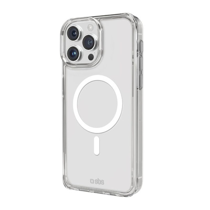 Custodia Light Mag con MagSafe per iPhone 15 Pro Max, Transparent, SBS