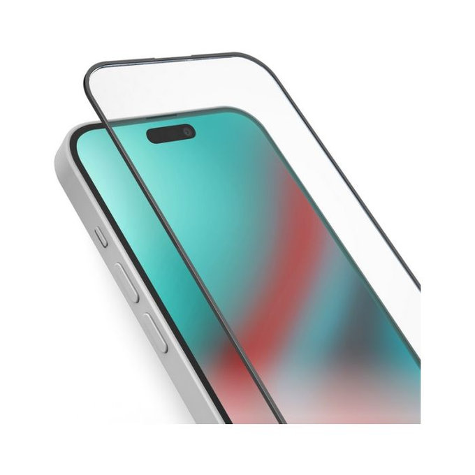 Vetro temperato Full Cover per iPhone 15, Black, SBS