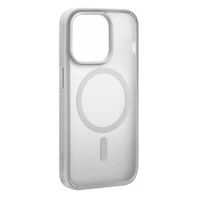 Custodia Gradient con MagSafe per iPhone 15 Pro, Silver, PURO